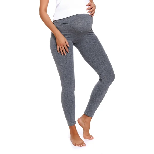 Legging de grossesse opaque taille haute - Gris/Noir - Reste 1XL