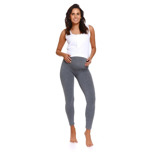 Legging de grossesse opaque taille haute - Gris/Noir - Reste 1XL