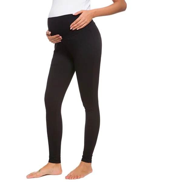 Legging de grossesse taille haute - Gris foncé/Noir - Reste 1S