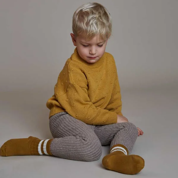 Legging enfant et bébé en laine et cachemire recyclés - Matona - dernier exemplaire 2 ans