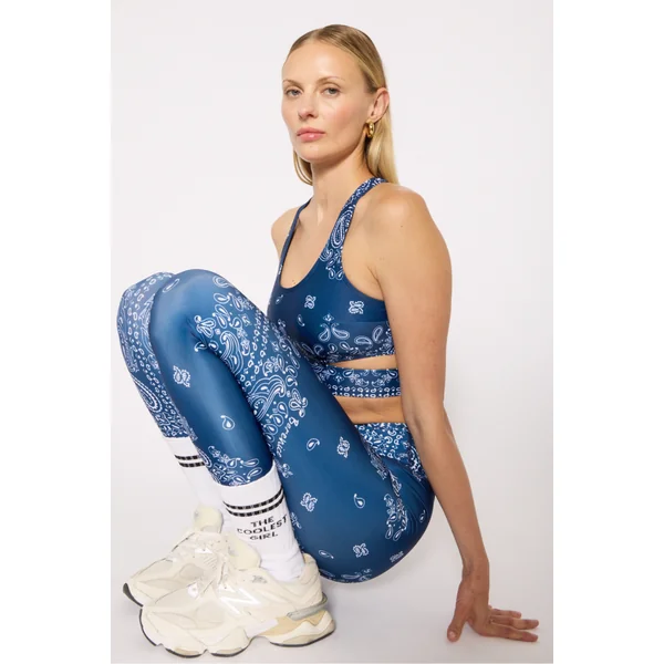 Legging FLEUR - Bandana bleu