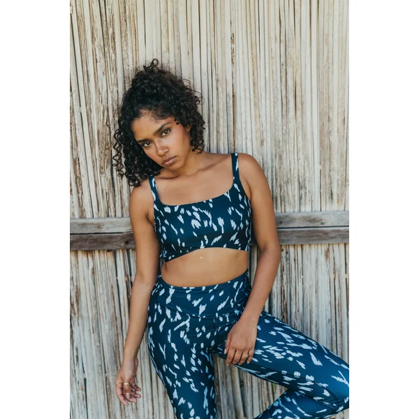 LEGGING FLEUR Chakra bleu et blanc