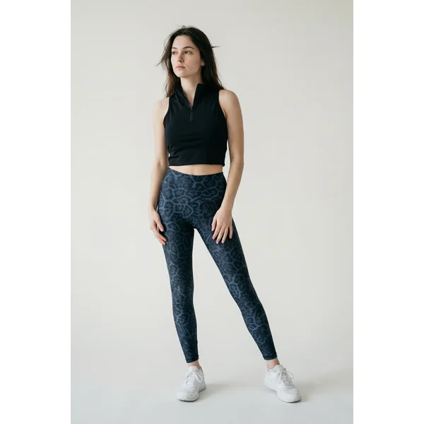 Legging Vanille Panthère bleu canard