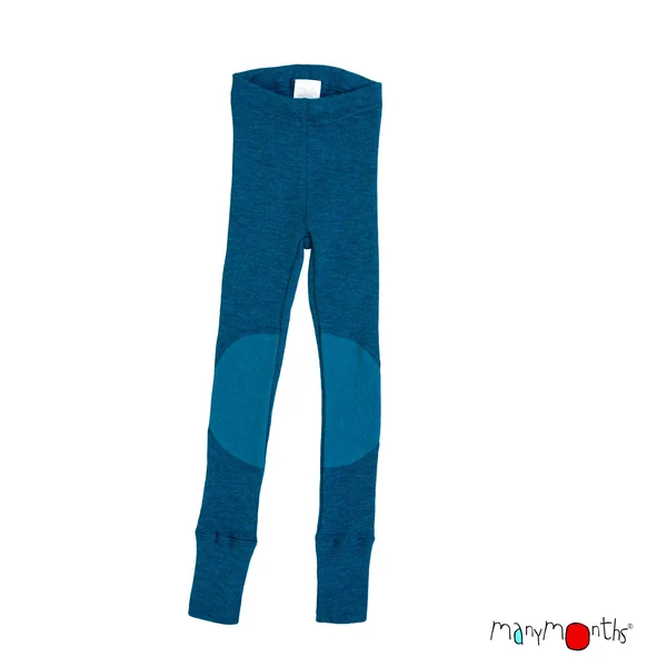 Legging évolutif mérinos avec Patches aux genoux ManyMonths