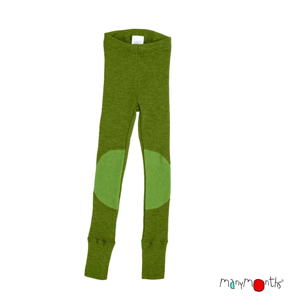 Legging évolutif mérinos avec Patches aux genoux ManyMonths