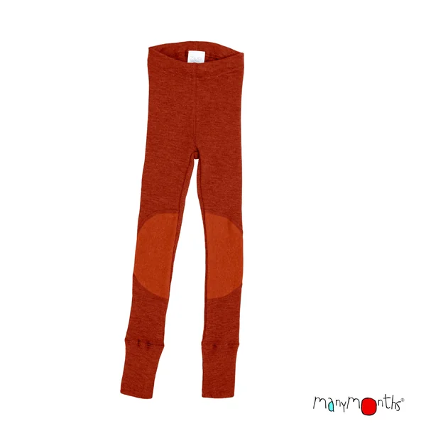 Legging évolutif mérinos avec Patches aux genoux ManyMonths