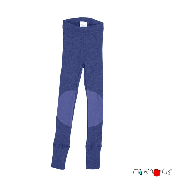 Legging évolutif mérinos avec Patches aux genoux ManyMonths