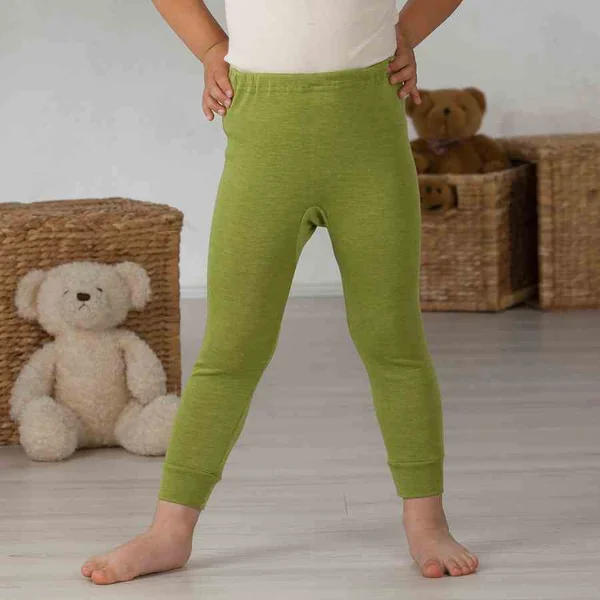 Leggings enfant en laine mérinos et soie - COSILANA