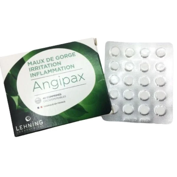 Lehning Angipax Maux de gorge Irritations - 40 Comprimés orodispersibles