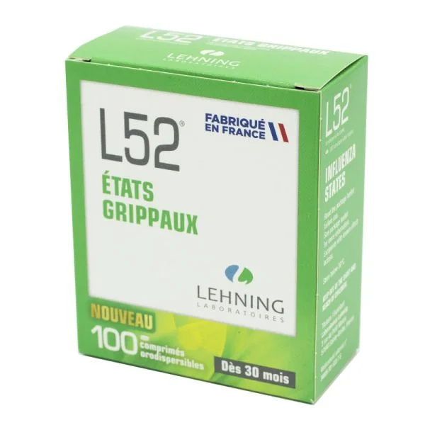 Lehning L52 complexe états grippaux - 100 comprimés orodispersibles