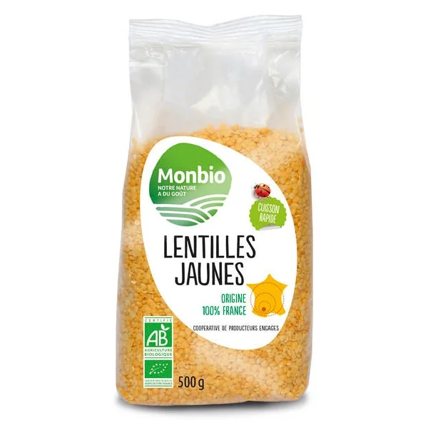 Lentilles jaunes France 500g