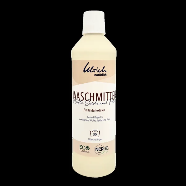 Lessive naturelle laine soie et peaux Spéciale Textiles Enfants SANS lanoline - 500 ml ULRICH Natürlich
