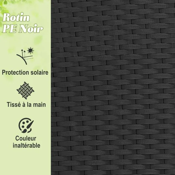Lit Canapé de Jardin Rond en Rotin PE Auvent Rétractable Coussins et Oreillers Amovibles Salon de Jardin Modulable Blanc