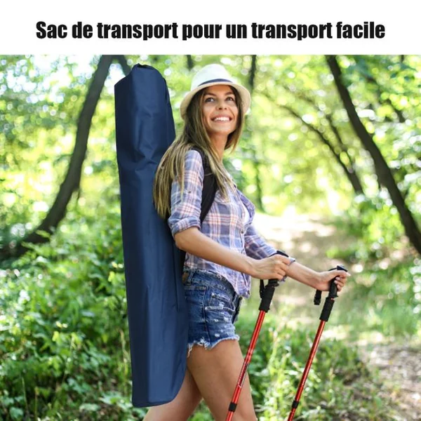 Lits de Camp Pliable 190 x 67 x 42 cm Cadre en Métal Tissu Oxford Robuste Charge 135 kg pour Voyages Camping Plage Bleu