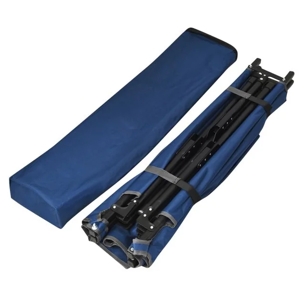 Lits de Camp Pliable 190 x 67 x 42 cm Cadre en Métal Tissu Oxford Robuste Charge 135 kg pour Voyages Camping Plage Bleu