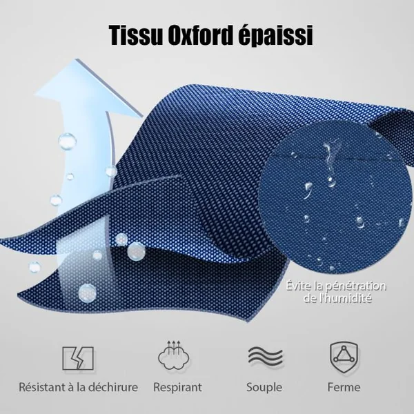 Lits de Camp Pliable 190 x 67 x 42 cm Cadre en Métal Tissu Oxford Robuste Charge 135 kg pour Voyages Camping Plage Bleu
