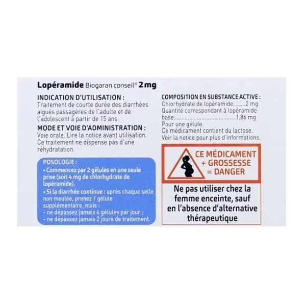 Lopéramide Biogaran 2 mg x 12