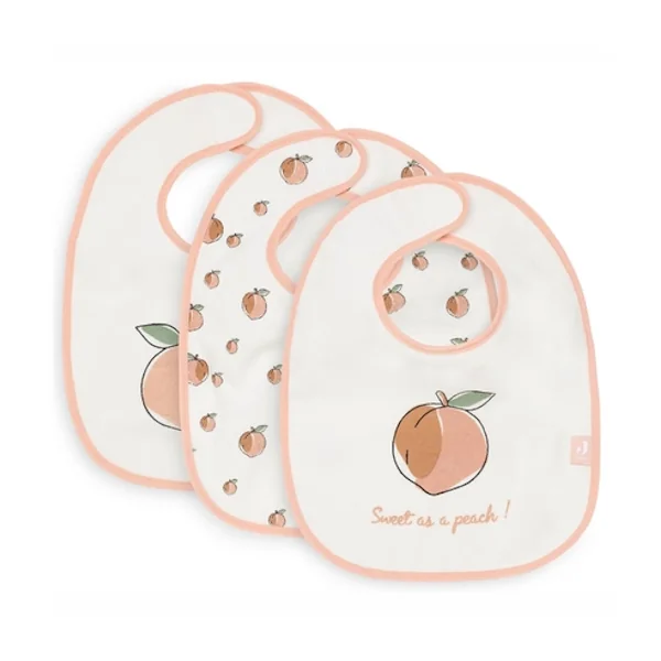 Lot 3 bavoirs imperméables Peach