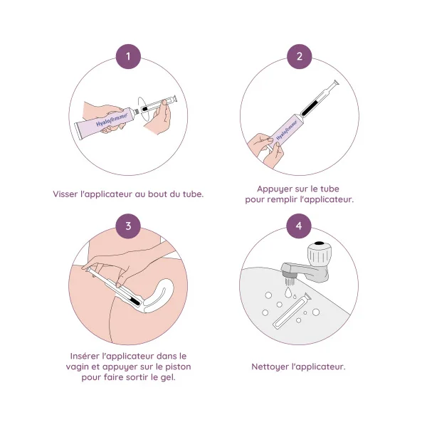Lot de 3 Hyalofemme gel vaginal hydratant à l'acide hyaluronique