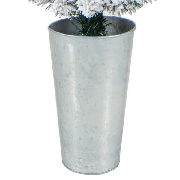 Lot de 3 Sapins de Noël Artificiels 90/120/150 CM avec 120/140/160 Branches Enneigées en PVC Bases Métalliques avec Ciment