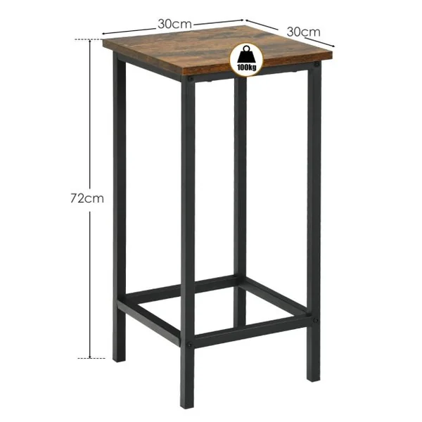Lot de 4 Tabourets de Bar Avec Repose-Pieds Chaises De Bar Style ModerneTabouret Haut 72 CM Marron