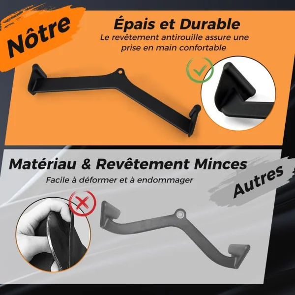 Lot de 5 Poignée de Rangée pour Machine à Câbles Barre de Traction Attaches de Câble de Poulie en ‘V’ pour Barre en ‘T’