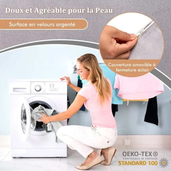 Lot de 6 Coussins/Oreillers de Lecture en Mousse à Mémoire Appuie-tête Amovible Oreiller Compensé Post-chirurgie Gris