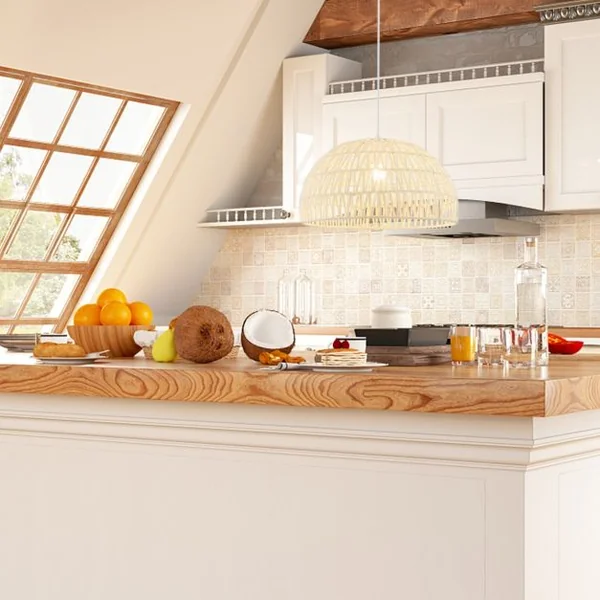 Luminaire Suspension Φ 45cm en Papier Tissé Forme de Dôme Abat-jour Métalliques avec Corde Réglable E27 40W pour Cuisine