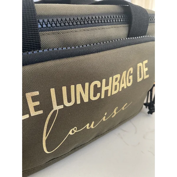 Lunchbag Personnalisé Isotherme Kaki pour Enfant - Pratique et Stylé