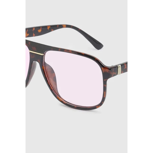 Lunettes De Soleil Aviateur Surdimensionnées À Verres Colorés