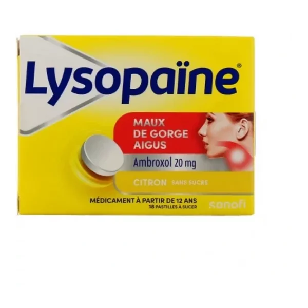 Lysopaïne Ambroxol Citron x 18