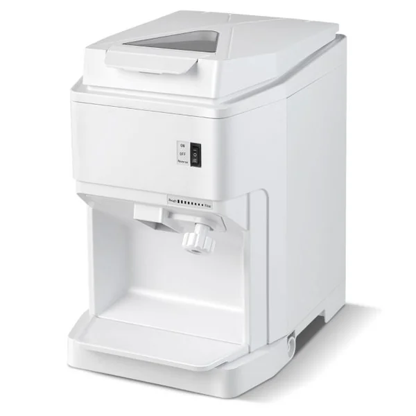 Machine à Glace Pilée 350W 120KG/H Capacité de Stockage 2,3 kg Taille Réglable Lames Tranchantes Vitesse 320 tr/min avec Bac Blanc