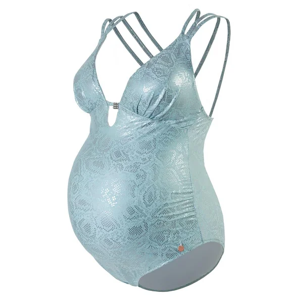 Maillot de Bain de Grossesse Mamba - Silver Green