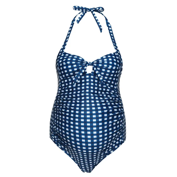 Maillot de bain de grossesse vichy bleu - Reste T34