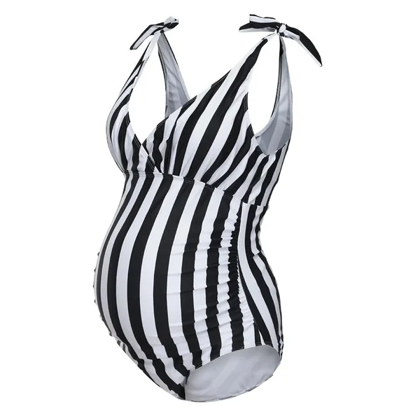 Maillot de Bain Grossesse Armature Noir Et Blanc