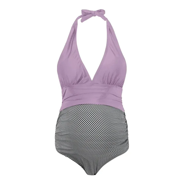 Maillot de Bain Grossesse Rayé