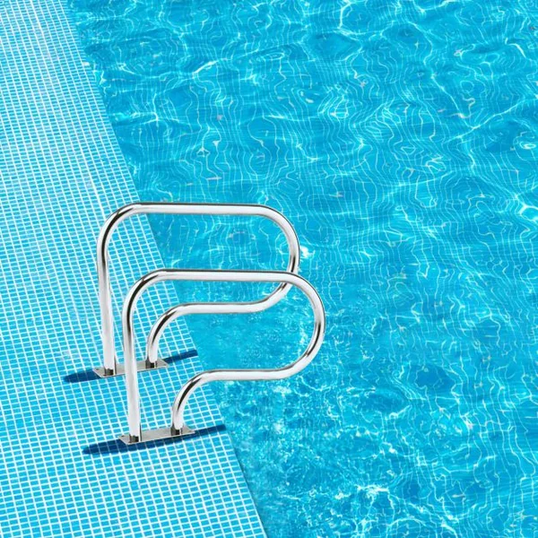 Main Courante de Piscine en Acier INOX Rampe d'Escalier de Piscine avec Plaque de Base pour Spa Stade Parc Aquatique
