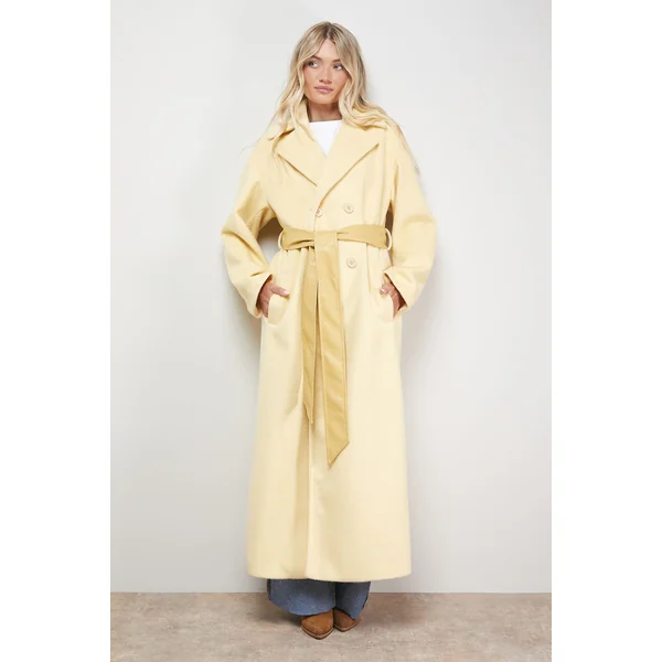 Manteau Maxi Décontracté avec Ceinture