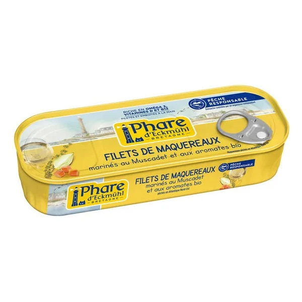 Maquereaux filets muscadet aromates 151g