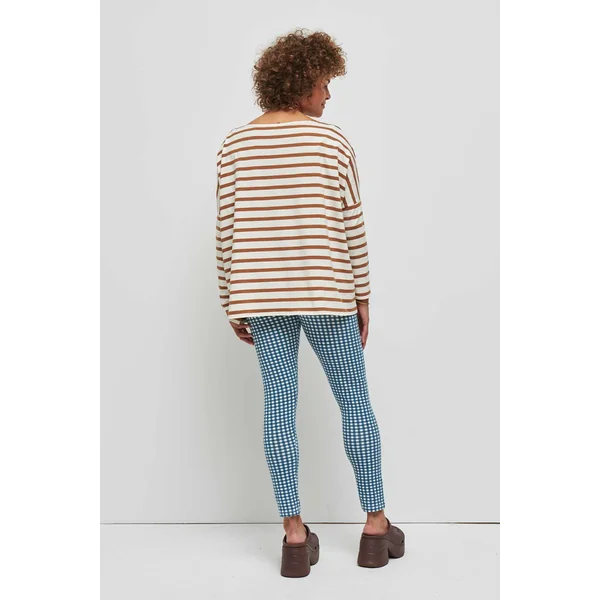 Marinière de grossesse en coton camel – style maternité casual
