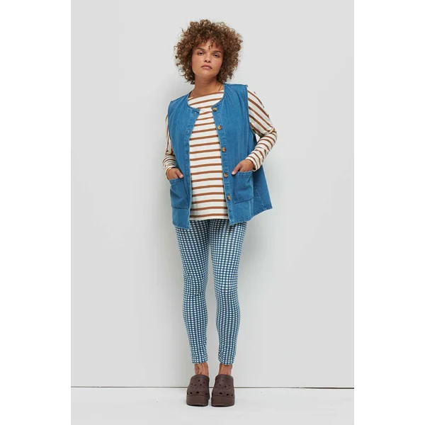 Marinière de grossesse en coton camel – style maternité casual