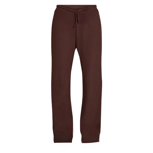Marron Chocolat Pantalon Large À Cordon En Maille Côtelée Brossée Ensemble Coordonné