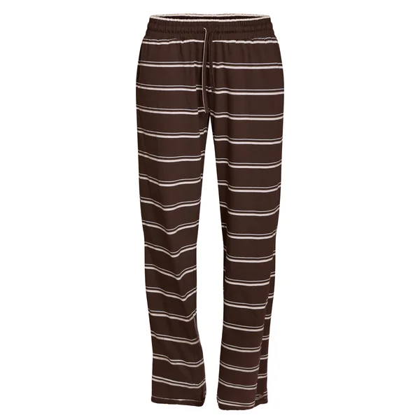 Marron Foncé Pantalon Large À Rayures Avec Cordon De Serrage