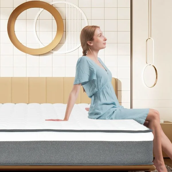Matelas en Mousse Haute Densité 140x200 CM Épaisseur 22 cm Matelas Haute Résilience de Dureté H3 avec 7 Zones de Soutien