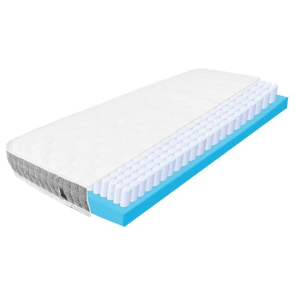 Matelas en Mousse à Mémoire de Forme Matelas Double Face pour Lit Queen Size et une Place 160 x 200 x 18 cm Dureté: H3 Blanc et Gris