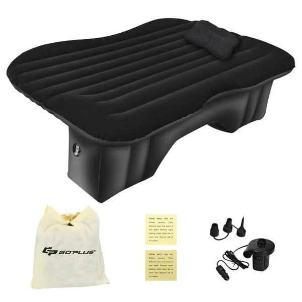 Matelas Gonflable Voiture avec Pompe Électrique Lit Gonflable Surface de Flocage Étanche pour Camping Voyage Charge 300KG