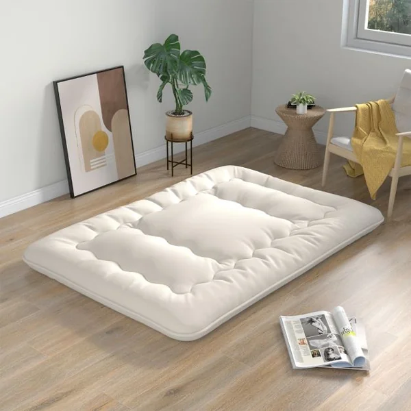 Matelas Roulé Au Sol avec Housse Lavable Matelas de Couchage Portable et Pliable avec Sac de Transport Double/Twin 7 Couleurs au Choix