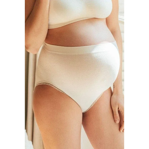 Maxi Culotte de Grossesse sans Couture Organic - Naturel