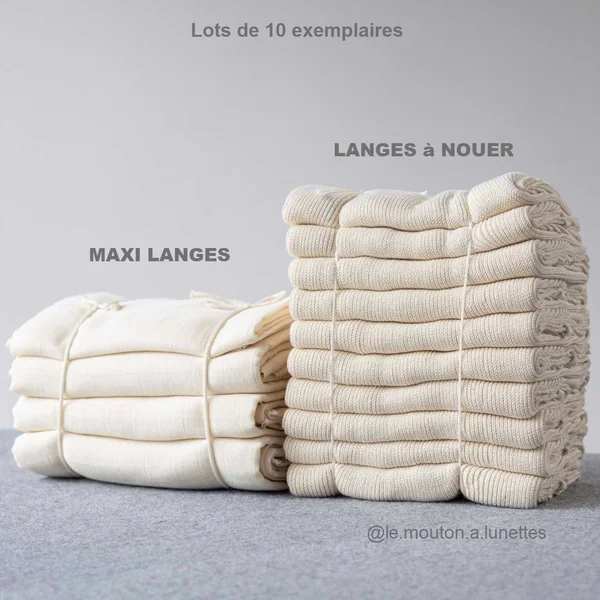 Maxi langes bébé en coton bio DISANA - à l'unité ou Lot de 5 ou 10 langes