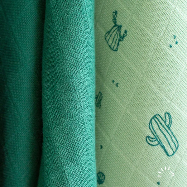 Maxilanges 120 x 120 cm - Lot de 2 langes de coton bio POPOLINI